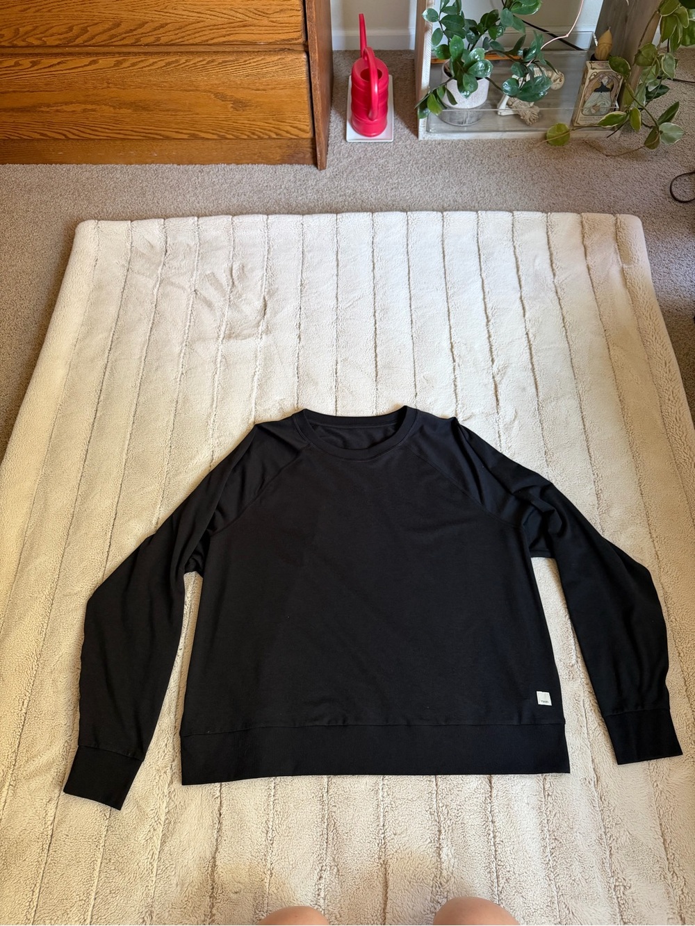 Vuori Halo Crew, Black Heather, Size Large